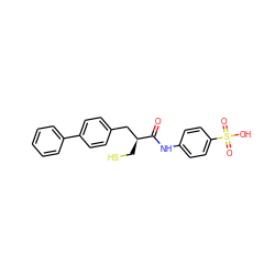 O=C(Nc1ccc(S(=O)(=O)O)cc1)[C@@H](CS)Cc1ccc(-c2ccccc2)cc1 ZINC000013449841