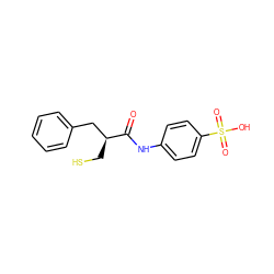 O=C(Nc1ccc(S(=O)(=O)O)cc1)[C@@H](CS)Cc1ccccc1 ZINC000013449724