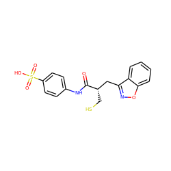 O=C(Nc1ccc(S(=O)(=O)O)cc1)[C@@H](CS)Cc1noc2ccccc12 ZINC000013449888