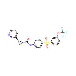 O=C(Nc1ccc(S(=O)(=O)c2cccc(OC(F)(F)F)c2)cc1)[C@@H]1C[C@H]1c1cccnc1 ZINC000103241057