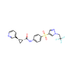 O=C(Nc1ccc(S(=O)(=O)c2cnn(CC(F)(F)F)c2)cc1)[C@@H]1C[C@H]1c1cccnc1 ZINC000103241069