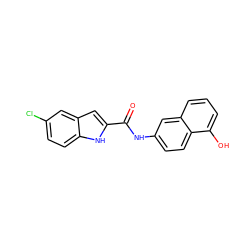 O=C(Nc1ccc2c(O)cccc2c1)c1cc2cc(Cl)ccc2[nH]1 ZINC000040861042