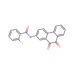 O=C(Nc1ccc2c(c1)C(=O)C(=O)c1ccccc1-2)c1ccccc1F ZINC000013862839