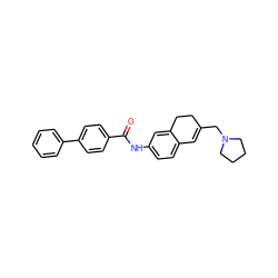 O=C(Nc1ccc2c(c1)CCC(CN1CCCC1)=C2)c1ccc(-c2ccccc2)cc1 ZINC000072118427