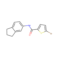 O=C(Nc1ccc2c(c1)CCC2)c1ccc(Br)s1 ZINC000001054958