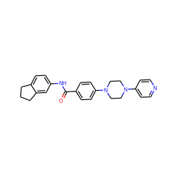 O=C(Nc1ccc2c(c1)CCC2)c1ccc(N2CCN(c3ccncc3)CC2)cc1 ZINC000045202987