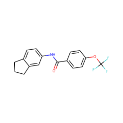 O=C(Nc1ccc2c(c1)CCC2)c1ccc(OC(F)(F)F)cc1 ZINC000002631411