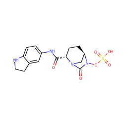 O=C(Nc1ccc2c(c1)CCN2)[C@@H]1CC[C@@H]2CN1C(=O)N2OS(=O)(=O)O ZINC000089209696