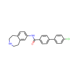 O=C(Nc1ccc2c(c1)CCNCC2)c1ccc(-c2ccc(Cl)cc2)cc1 ZINC000045322261