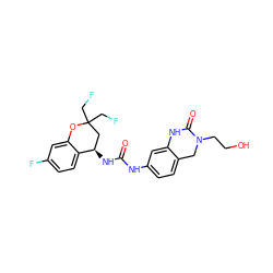 O=C(Nc1ccc2c(c1)NC(=O)N(CCO)C2)N[C@@H]1CC(CF)(CF)Oc2cc(F)ccc21 ZINC000144276555