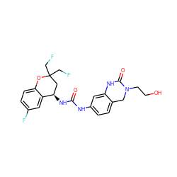 O=C(Nc1ccc2c(c1)NC(=O)N(CCO)C2)N[C@@H]1CC(CF)(CF)Oc2ccc(F)cc21 ZINC000143563662