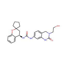 O=C(Nc1ccc2c(c1)NC(=O)N(CCO)C2)N[C@@H]1CC2(CCCC2)Oc2ccccc21 ZINC000144325964