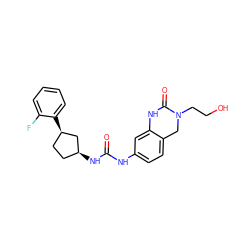 O=C(Nc1ccc2c(c1)NC(=O)N(CCO)C2)N[C@H]1CC[C@@H](c2ccccc2F)C1 ZINC000169704977