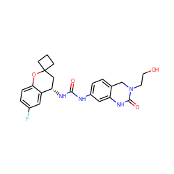 O=C(Nc1ccc2c(c1)NC(=O)N(CCO)C2)N[C@H]1CC2(CCC2)Oc2ccc(F)cc21 ZINC000144250578