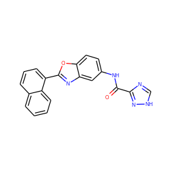 O=C(Nc1ccc2oc(-c3cccc4ccccc34)nc2c1)c1nc[nH]n1 ZINC000002857947