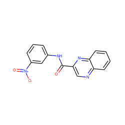 O=C(Nc1cccc([N+](=O)[O-])c1)c1cnc2ccccc2n1 ZINC000021887479