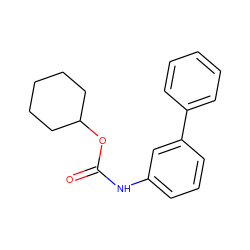 O=C(Nc1cccc(-c2ccccc2)c1)OC1CCCCC1 ZINC000013520725