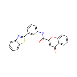 O=C(Nc1cccc(-c2nc3ccccc3s2)c1)c1cc(=O)c2ccccc2o1 ZINC000004174023