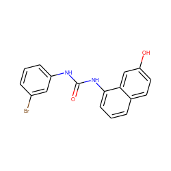 O=C(Nc1cccc(Br)c1)Nc1cccc2ccc(O)cc12 ZINC000071334215