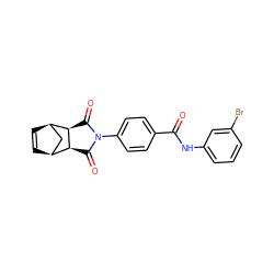 O=C(Nc1cccc(Br)c1)c1ccc(N2C(=O)[C@H]3[C@H]4C=C[C@H](C4)[C@H]3C2=O)cc1 ZINC000043064159