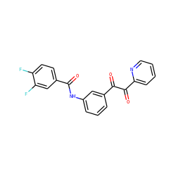 O=C(Nc1cccc(C(=O)C(=O)c2ccccn2)c1)c1ccc(F)c(F)c1 ZINC000066258284