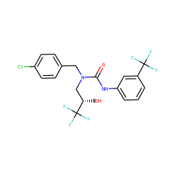 O=C(Nc1cccc(C(F)(F)F)c1)N(Cc1ccc(Cl)cc1)C[C@H](O)C(F)(F)F ZINC000008672352