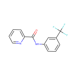 O=C(Nc1cccc(C(F)(F)F)c1)c1ccccn1 ZINC000003157772