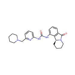 O=C(Nc1cccc(CN2CCCCC2)n1)Nc1cccc2c1[C@@H]1CCCCN1C2=O ZINC000653739260