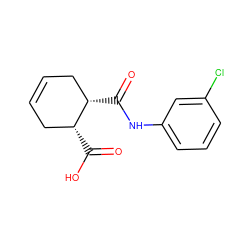 O=C(Nc1cccc(Cl)c1)[C@H]1CC=CC[C@H]1C(=O)O ZINC000000448769