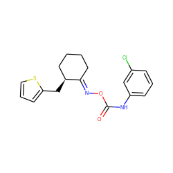 O=C(Nc1cccc(Cl)c1)O/N=C1\CCCC[C@@H]1Cc1cccs1 ZINC000140254760