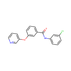 O=C(Nc1cccc(Cl)c1)c1cccc(Oc2cccnc2)c1 ZINC000096939153