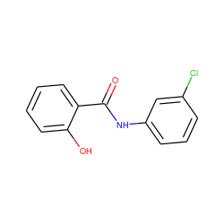 O=C(Nc1cccc(Cl)c1)c1ccccc1O ZINC000006567824