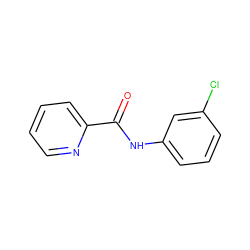 O=C(Nc1cccc(Cl)c1)c1ccccn1 ZINC000000362766