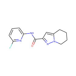 O=C(Nc1cccc(F)n1)c1cc2n(n1)CCCC2 ZINC000096911172