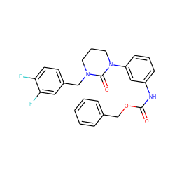 O=C(Nc1cccc(N2CCCN(Cc3ccc(F)c(F)c3)C2=O)c1)OCc1ccccc1 ZINC000037543480