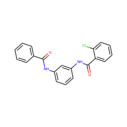 O=C(Nc1cccc(NC(=O)c2ccccc2Cl)c1)c1ccccc1 ZINC000000903953