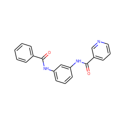 O=C(Nc1cccc(NC(=O)c2cccnc2)c1)c1ccccc1 ZINC000001057020