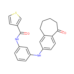 O=C(Nc1cccc(Nc2ccc3c(c2)CCCCC3=O)c1)c1ccsc1 ZINC000095580409