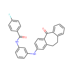 O=C(Nc1cccc(Nc2ccc3c(c2)CCc2ccccc2C3=O)c1)c1ccc(F)cc1 ZINC000095580405