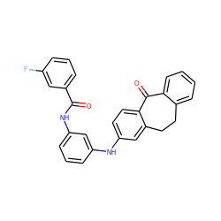 O=C(Nc1cccc(Nc2ccc3c(c2)CCc2ccccc2C3=O)c1)c1cccc(F)c1 ZINC000095574531