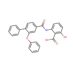 O=C(Nc1cccc(O)c1C(=O)O)c1ccc(-c2ccccc2)c(Oc2ccccc2)c1 ZINC000012341156