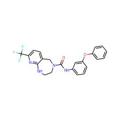 O=C(Nc1cccc(Oc2ccccc2)c1)N1CCNc2nc(C(F)(F)F)ccc2C1 ZINC000103266035