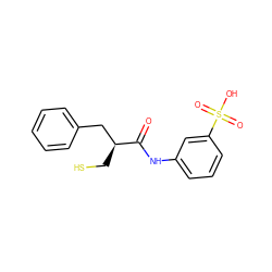 O=C(Nc1cccc(S(=O)(=O)O)c1)[C@@H](CS)Cc1ccccc1 ZINC000013449716