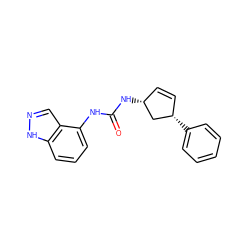 O=C(Nc1cccc2[nH]ncc12)N[C@@H]1C=C[C@H](c2ccccc2)C1 ZINC000169704906