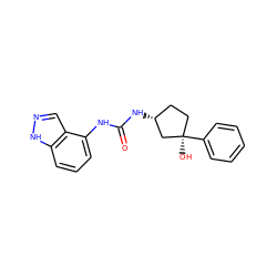 O=C(Nc1cccc2[nH]ncc12)N[C@@H]1CC[C@@](O)(c2ccccc2)C1 ZINC000169704918