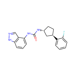 O=C(Nc1cccc2[nH]ncc12)N[C@@H]1CC[C@@H](c2ccccc2F)C1 ZINC000169704929