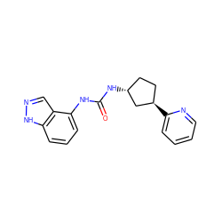 O=C(Nc1cccc2[nH]ncc12)N[C@@H]1CC[C@@H](c2ccccn2)C1 ZINC000169704894