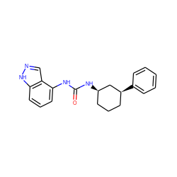 O=C(Nc1cccc2[nH]ncc12)N[C@@H]1CCC[C@H](c2ccccc2)C1 ZINC000169704887