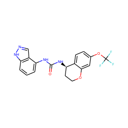 O=C(Nc1cccc2[nH]ncc12)N[C@@H]1CCOc2cc(OC(F)(F)F)ccc21 ZINC000066098922