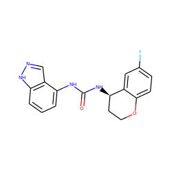 O=C(Nc1cccc2[nH]ncc12)N[C@@H]1CCOc2ccc(F)cc21 ZINC000066066145